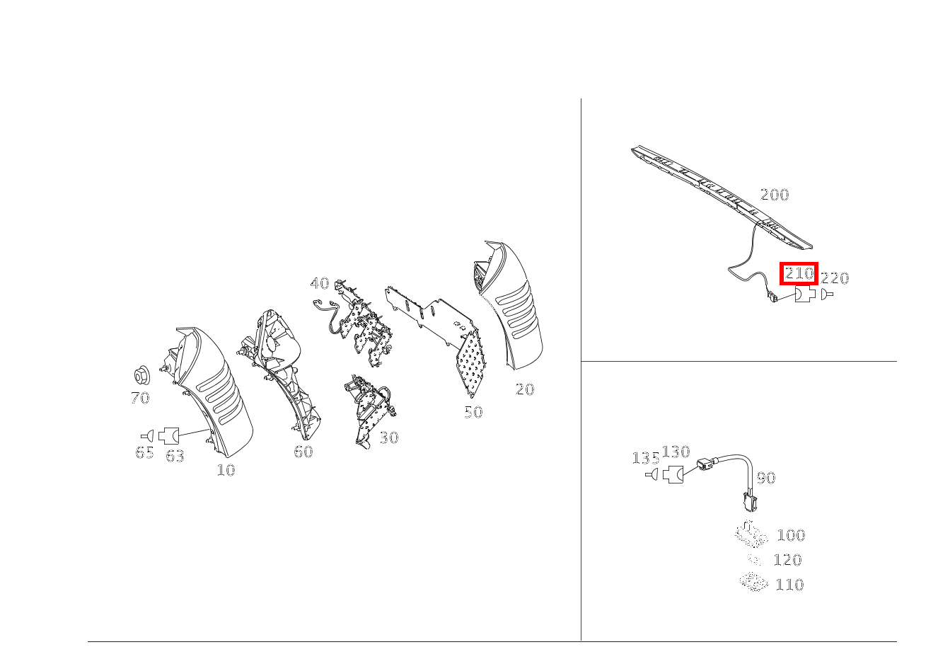 Steckhülsengehäuse 3.BREMSLICHT E21; 2-PIN MQS Maybach 62 S (langer Radstand) 240 Steckhülsengehäuse 3.BREMSLICHT E21; 2-PIN MQS Maybach 62 S (langer Radstand) 240
