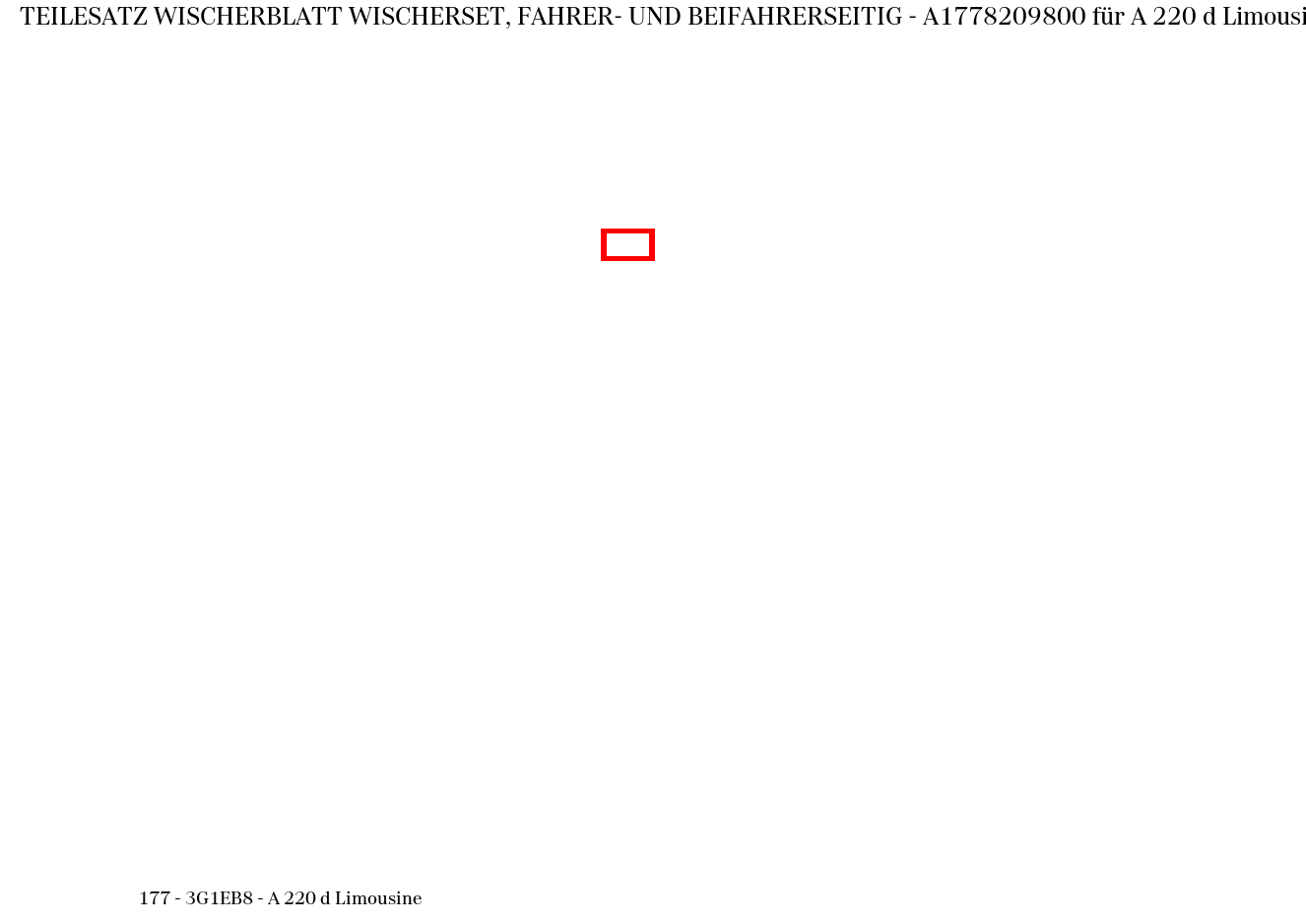 Teilesatz Wischerblatt WISCHERSET, FAHRER- UND BEIFAHRERSEITIG A 220 d Limousine 177