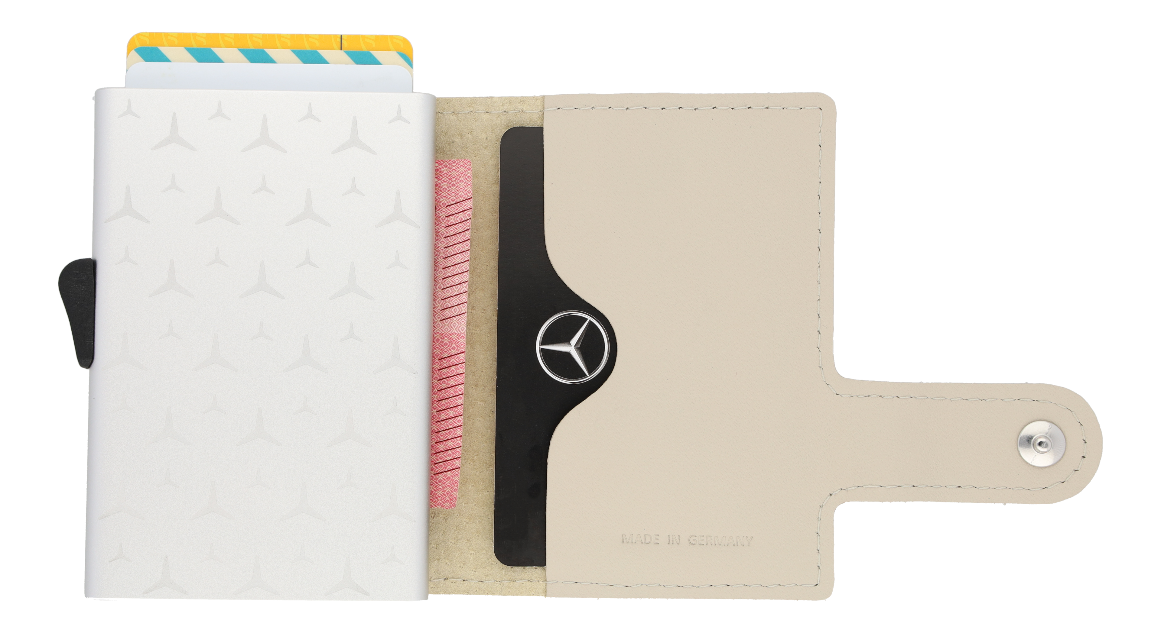 Mercedes-Benz - Mini-Geldbörse macchiatobeige, Rindleder