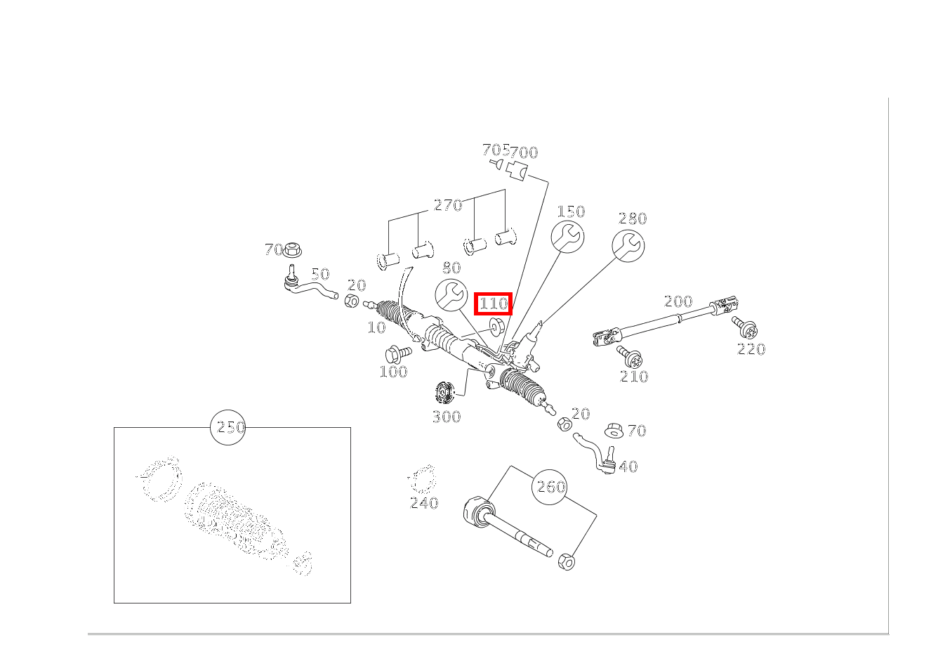 Mutter LENKUNG AN INTEGRALTRAEGER; M10 GL 500 4MATIC Off-Roader 164