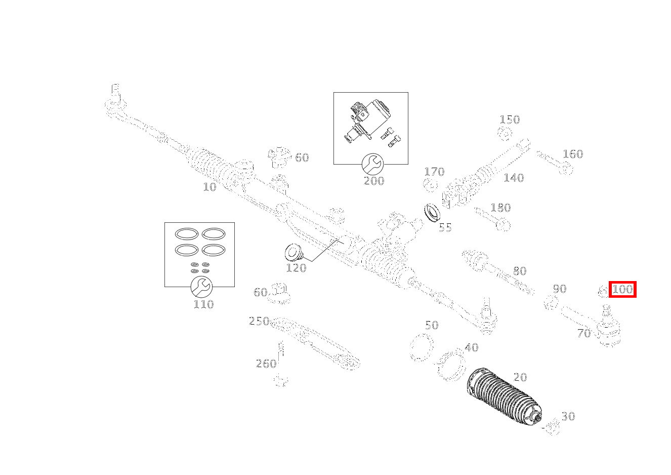 Sechskantmutter SPURSTANGE AN ACHSSCHENKEL; M14X1,5 C 320 Sportcoupé 203 Sechskantmutter SPURSTANGE AN ACHSSCHENKEL; M14X1,5 C 320 Sportcoupé 203