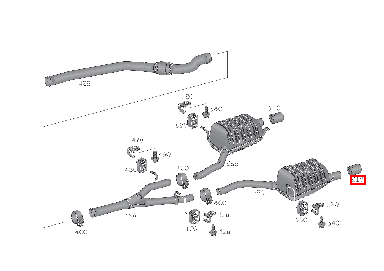 Endrohrblende AUSPUFFROHR HINTEN LINKS SLK350 BE 172