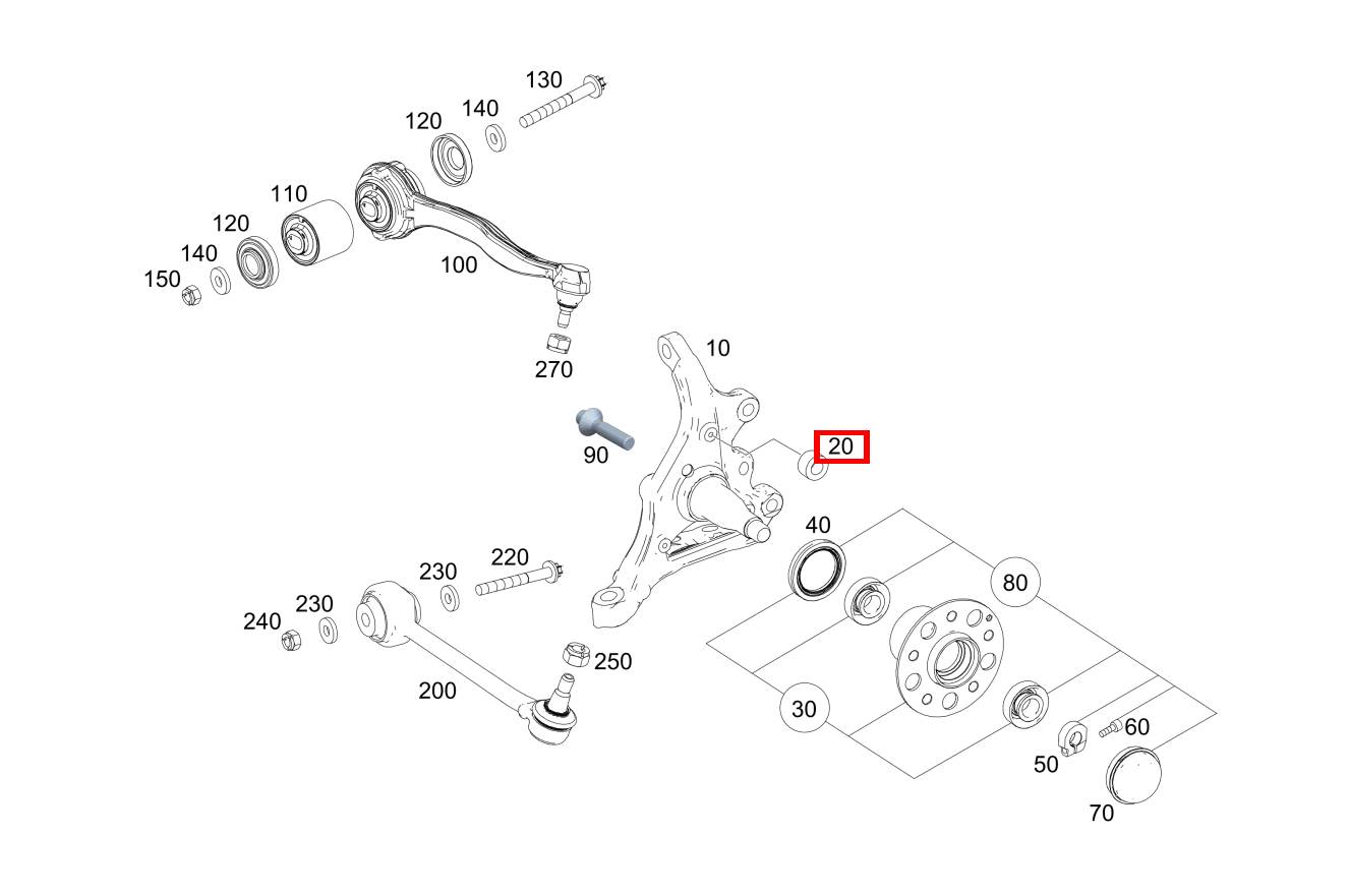 DICHTUNG UMLAUFEND Zwischen Drehzahlfühler und Achsschenkel SLK55 AMG 172