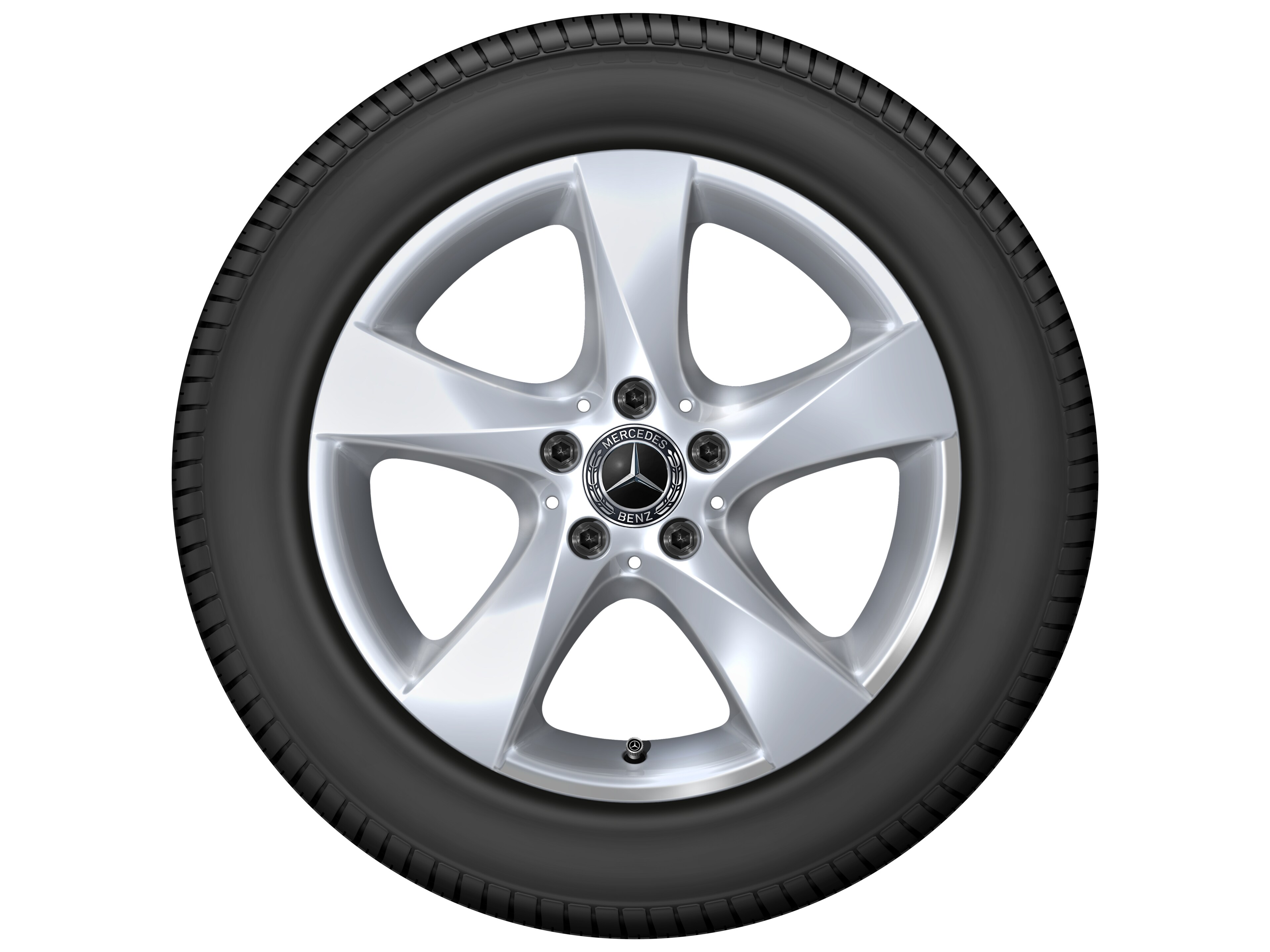 Mercedes-Benz - Original Mercedes-Benz 17 Zoll Ganzjahr-Komplettrad 5-Speichen-Rad vanadiumsilber, 225/55 R17 109/107H Goodyear Vector 4 Seasons Cargo MO-V
