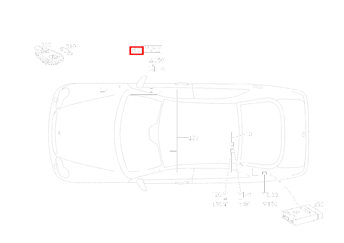 Steckhülsengehäuse POTENTIALVERTEILER CAN B X30/4; 22-PIN CLK 240 Coupe BCA 209